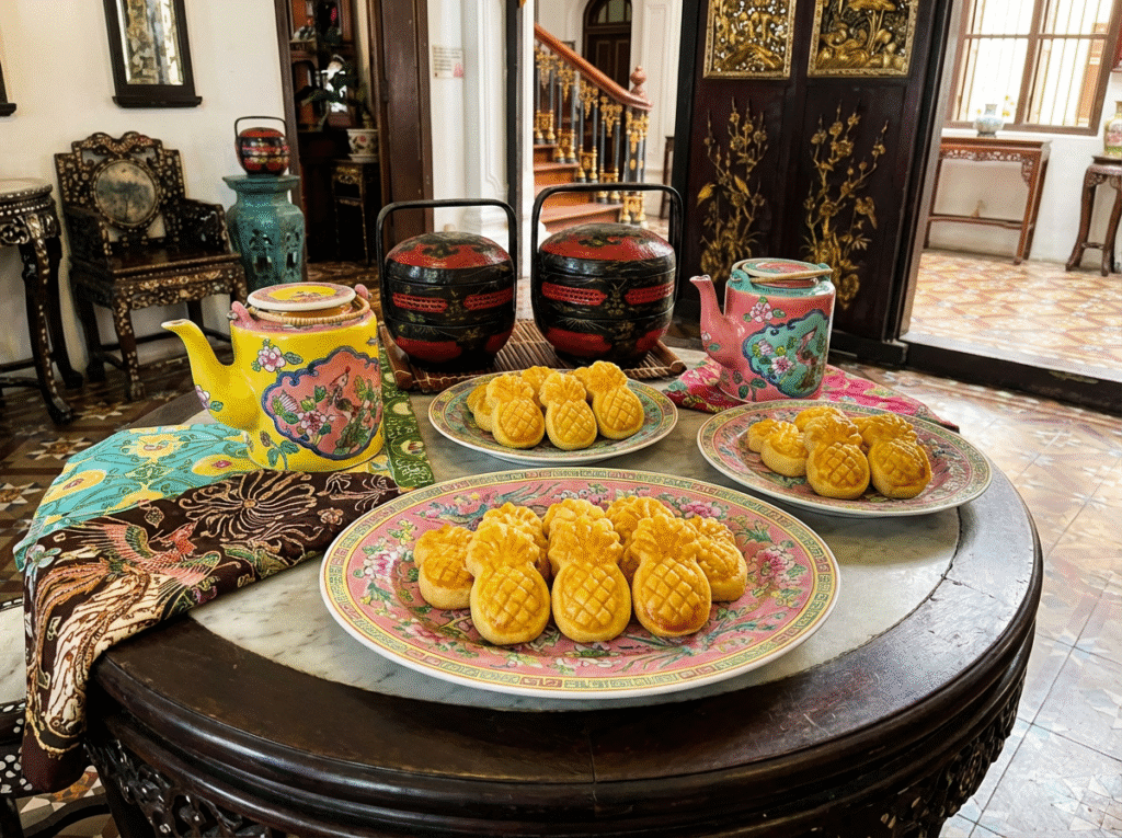 Traditional Melaka-inspired pineapple tarts – a Nyonya grandmother baking in the traditional way