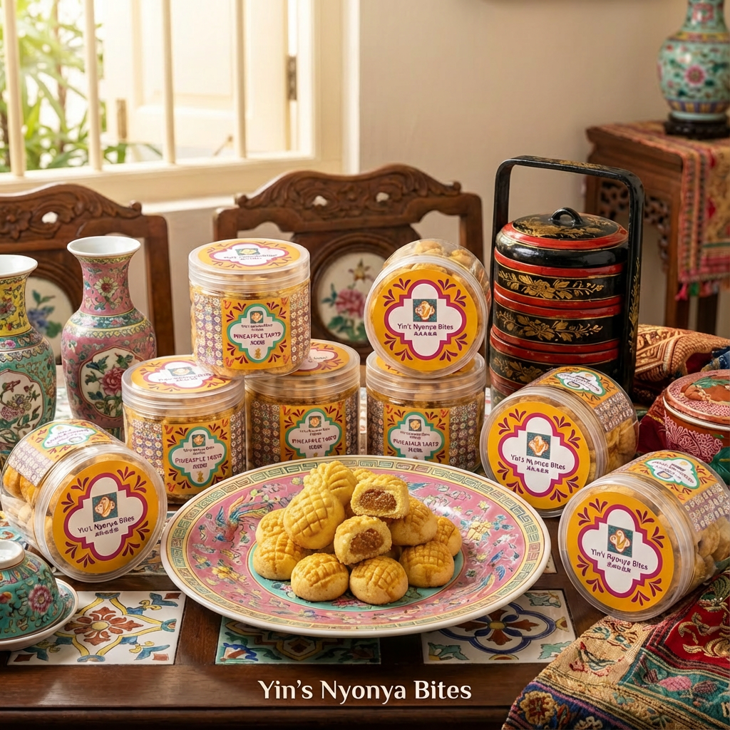 Handmade pineapple tarts in an elegant gift jar – Yin's Nyonya Bites