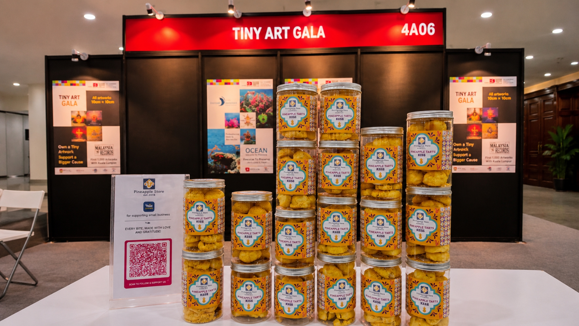 Assorted Yin's Nyonya Bites pineapple tarts display